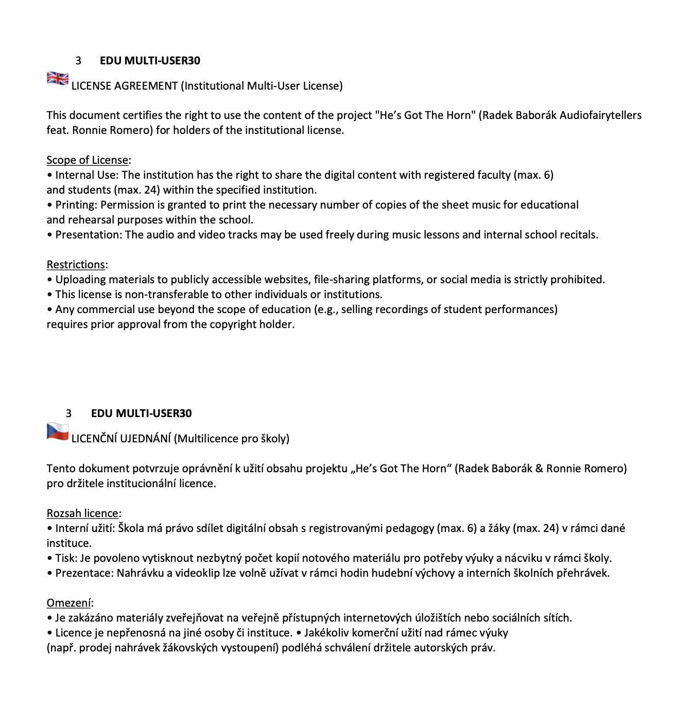 License 3 EDU Multi-User30